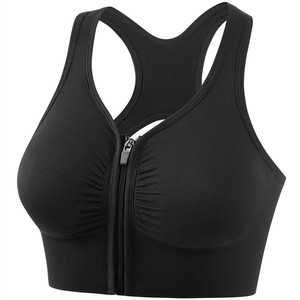 Sujetador deportivo sin costuras para yoga, de alto impacto, a prueba de golpes, fruncido, cómodo, transpirable, para entrenamiento, fitness, yoga, tallas grandes - Product Image 1