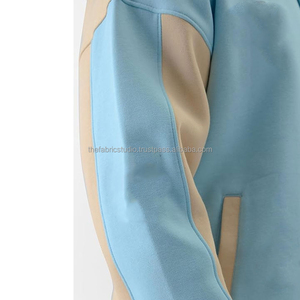 เสื้อแจ็คเก็ตวาร์ซิตี้สีฟ้าอ่อนสำหรับผู้ชาย คอปกแบบคอกลม ติดกระดุม สไตล์ลำลองสำหรับฤดูใบไม้ร่วง ทรงปกติ ผลิตจากวัสดุโพลีเอสเตอร์ - Product Image 4