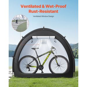 Carpa Espaciosa para Almacenamiento de Bicicletas al Aire Libre con Ventana Ventilada y Forma de Abanico Impermeable para Guardar de 4 a 5 Bicicletas - Product Image 3