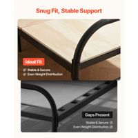 Planche de matelas pliable Queen Size avec bords arrondis et conception anti-affaissement - Planche Bunkie 76,8 x 58,3 po en contreplaqué et sangle en nylon