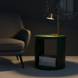 Table d'appoint décorative, table basse moderne en bois d'hévéa du Vietnam, MDF et placage de chêne, meuble décoratif pour salon - Product Image 3