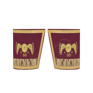 Vente en gros de régaliens maçonniques du 95e degré de Memphis Misraim, ensemble complet, broderie dorée à la main, conception personnalisée, fabrication OEM - Product Image 4