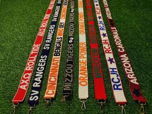 Varsity Beaded Bag <b>Strap</b> Letter Design Purse Belts Seed Beads Embroidery Shoulder Handle Crossbody <b>Replacement</b> Stadium Accessory - Product Image 6