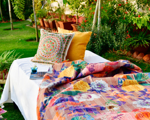 Wholesale Handmade Pure Soft Cotton Kantha <b>Bed</b> Cover Reversible <b>Block</b> Print Eco-Friendly Home Bedspread Bedding Blanket OEM ODM - Product Image 4