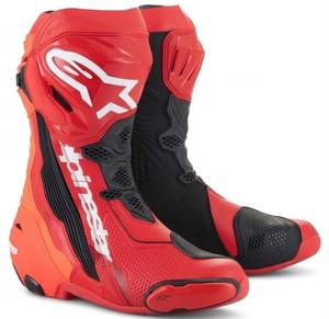 รองเท้าบูท Super R-Tech Moto สำหรับผู้ชาย สีแดง หนังสังเคราะห์ ปิดด้วยซิป ระบายอากาศได้ดี ใช้ได้ทุกฤดู รองเท้าบูทหุ้มข้อ ปิดนิ้วเท้า - Product Image 1
