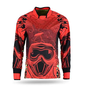 Camiseta de Fútbol para Hombre, Negra y Gris con Patrón Geométrico, Manga Larga, Transpirable, de Poliéster, Corte Regular, para Todas las Temporadas - Product Image 6