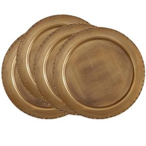 High End Metal Charger <b>Plate</b> With Hammered Surface Finish For Banquet Wedding Hotel Dining Table Decoration - Product Image 2