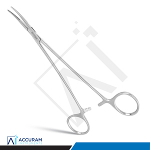 Pinza Hemostática Curva de Acero Inoxidable Micro Halsted con 1x2 Dientes, Instrumento Quirúrgico Dental Manual - Product Image 4