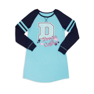 Custom Kids Jersey Sleep Dress Letter Print <b>Long</b> <b>Sleeve</b> Breathable <b>Nightgown</b> for <b>Toddler</b> Girl OEM Cambodia 100% Polyester Soft - Product Image 1