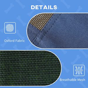 Cuccia Portatile per Cani da 36 Pollici Blu Scuro con Tettuccio Parasole Anti-UV per Animali di Piccola Taglia e Gatti, Rimovibile e Lavabile - Product Image 5
