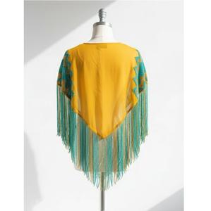 Poncho de créateur le plus vendu, orné de perles, vêtement d'extérieur tendance pour occasions spéciales, disponible pour une livraison mondiale - Product Image 1