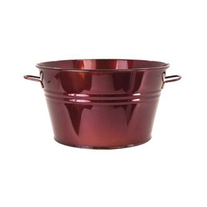 Bac à Boissons Ovale en Acier Galvanisé Marron Durable avec Poignées – Idéal pour la Vente en Gros, Parfait pour Refroidir les Boissons et le Glace lors de Fêtes - Product Image 2