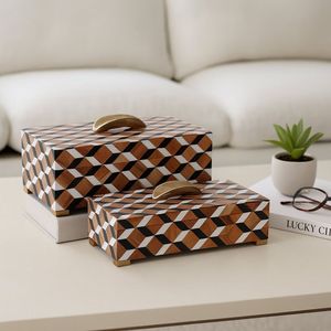 Boîte à bijoux en résine MDF de qualité supérieure avec un design élégant pour ranger les bagues, les boucles d'oreilles, les colliers et les accessoires quotidiens en toute sécurité - Product Image 5