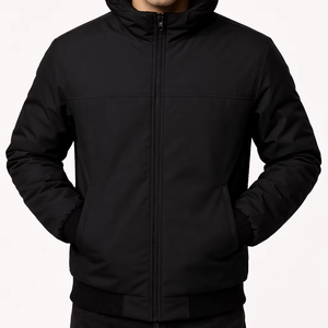 Blouson bomber à capuche Black Core – Confort élégant et minimaliste pour toutes les saisons avec chaleur isolante de qualité supérieure - Product Image 1