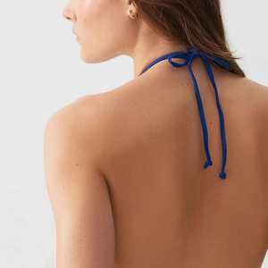 Ensemble bikini festonné pour femme, vente en gros, maillot de bain deux pièces, haut à bord festonné, bas taille haute, extensible, pour la plage et les stations balnéaires - Product Image 2
