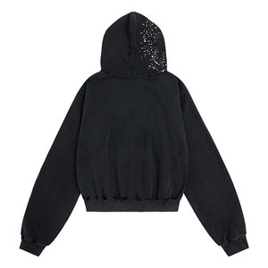 Sweat à capuche décontracté pour homme, à séchage rapide, respirant, en polaire, avec impression numérique, strass, écologique, coupe-vent, streetwear - Product Image 6