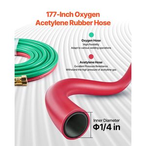 Custodia portatile con Set di taglio per saldatura a Gas 14 pz Kit torcia per ossigeno acetilene - Product Image 4
