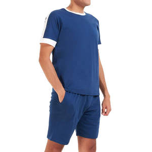 Nouveaux shorts de sport pour hommes, ensembles de shorts et t-shirts imprimés pour hommes, ensemble t-shirt et short contrastés, t-shirt en coton respirant - Product Image 3