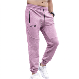 95% Cotton 5% Spandex Lightweight Fleece Stretch Track Pants <b>Zip</b> up <b>Pocket</b> Slim Fit Workout Jogging Wear <b>Joggers</b> Pants Men - Product Image 6