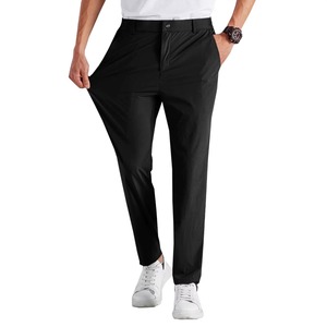 <b>Mens</b> Casual <b>Stretch</b> Pants Lightweight Breathable Slim Fit Elastic Waist Anti-Wrinkle Machine Wash Business Casual OEM Service - Product Image 2