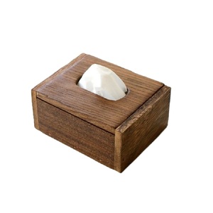 Caja de pañuelos de madera, diseño rectangular vintage, duradera, decoración de mesa para el hogar y la oficina, soporte decorativo para toallitas secas - Product Image 6