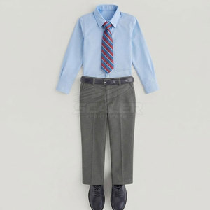 Ensemble d'uniformes scolaires pour enfants sur mesure, tissu en coton de haute qualité, service OEM, couleurs et logos personnalisés, unisexe, plusieurs modèles - Product Image 4