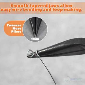 Mini Nose Pliers 5 Inch Stainless Steel Jewelry Making Tool Precision Smooth Jaw Pliers <b>Wire</b> Looping Bending <b>Craft</b> Repair - Product Image 3