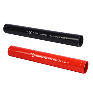Tuyaux en acier pour la lutte contre l'incendie, norme ASTM d'Amérique latine, NFPA, rainurés, revêtement FBE rouge RAL3000, fabrication en usine - Product Image 2