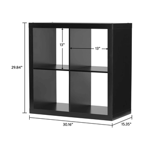Contenitori Organizzatori Neri Solidi a 4 Scomparti - Product Image 3
