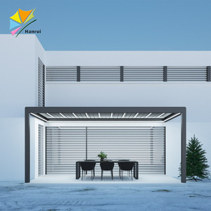 Pérgola <span class=keywords><strong>de</strong></span> aluminio motorizada resistente y duradera con techo ajustable protección contra la intemperie pérgola gazebo al aire libre - Product Image 5