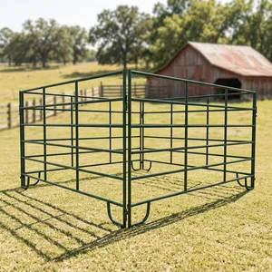 Valla Metálica Plateada Resistente para Arena Ecuestre, Solución Segura para Entrenamiento al Aire Libre y Delimitación de Terrenos Ecuestres - Product Image 3