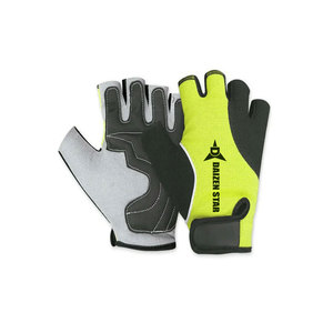 ถุงมือ Daizen Star Tactical แบบครึ่งนิ้ว สีเหลืองดำ ยาวถึงข้อมือ ผลิตจาก PU ทนทานอเนกประสงค์ เป็นมิตรกับสิ่งแวดล้อม เหมาะสำหรับกีฬา กิจกรรมกลางแจ้ง และสวมใส่ลำลอง - Product Image 1