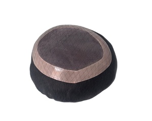 Human Hair Mono Base Toupee Bonnet <b>Wig</b> <b>for</b> <b>Men</b> with Bangladesh Hair Patches and Taz Hair - Product Image 4