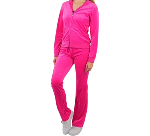 Chándal Rosa de Manga Larga para Mujer, Color Sólido, Cierre de Cremallera, Ropa Casual de Otoño, Corte Regular, Bolsillos Laterales, Logotipo Personalizado - Product Image 4