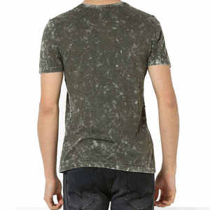 Custom Men's Acid Wash Vintage Cotton T-Shirt Retro <b>Distressed</b> Streetwear Oversized Blank Short Sleeve Mineral Wash Tee <b>Tops</b> - Product Image 4