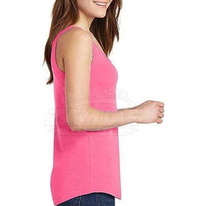 Camiseta sin mangas para mujer, nueva colección 2026, personalizada, transpirable, de secado rápido, sin mangas, de algodón tejido, color liso, informal, al por mayor - Product Image 3