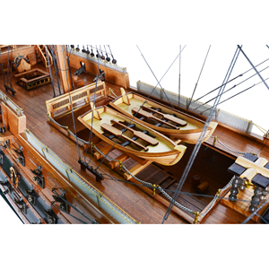 Modèle de bateau en bois HMS Victory (édition spéciale XL) Réplique nautique peinte à la main avec support d'exposition pour la décoration de la maison - Product Image 4