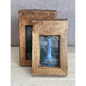 Mango Wood Photo Frame <b>Rustic</b> Edge | Handcrafted Wooden Picture Frame Wholesale - Product Image 2