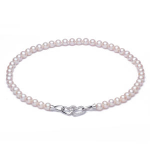 Collar de Perlas de Agua Dulce de 8-9 mm, Casi Blancas, con Gran Brillo, Precio Bajo, Venta Directa de Fábrica al por Mayor - Product Image 1