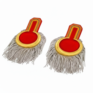 แผ่นประดับไหล่แบบถักด้วยมือคุณภาพสูง ตกแต่งด้วยด้ายโลหะ สำหรับเครื่องแบบพิธีการ - Product Image 1