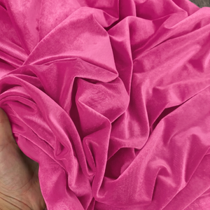 Bright Magenta Velvet Fabric 100% Polyester Woven Medium Weight Plain Modern Luxury Home Textile 130 GSM Girls Wedding - Product Image 6