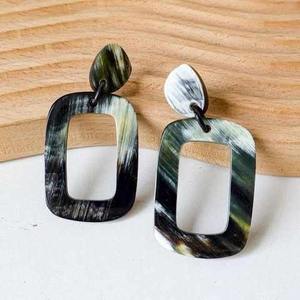 Handcrafted Natural Horn Earrings Sustainable Lightweight <b>Fashion</b> <b>Jewelry</b> Women by Madiha Art And Craft - Product Image 3