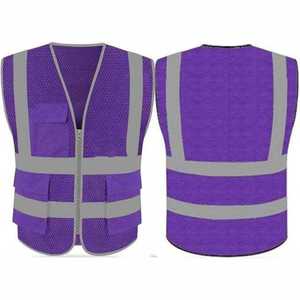 Unisex High Visibility Reflective Safety <b>Vest</b> Multi Pocket Breathable Construction Engineer Workwear <b>Utility</b> <b>Vest</b> - Product Image 4