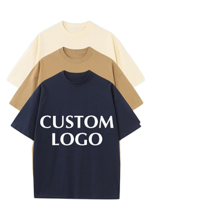T-shirt en coton de première qualité avec impression de logo personnalisé, t-shirt uni personnalisé pour homme, t-shirt unisexe surdimensionné personnalisé - Product Image 1