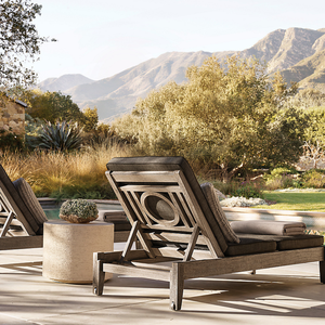 Chaise longue simple en teck naturel, pliable, avec coussin et dossier réglable, style moderne pour extérieur, bord de piscine, patio, hôtel - Product Image 6