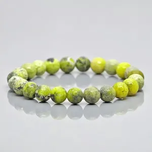 Natural Serpentine 8mm Smooth Round AA Grade Gemstone Beads Stretch <b>Bracelet</b> <b>Healing</b> Jewelry Wholesale Bulk - Product Image 3