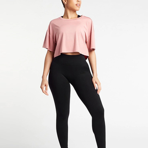 2026 Wholesale Latest Design Women Blank 100% Cotton Stretchable Crop <b>Tops</b> Women <b>Cropped</b> T Shirts - Product Image 1