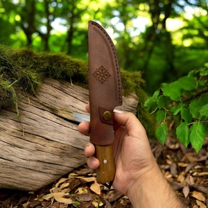 Funda Personalizada para Cuchillo Skinner, Recta, ODM, Personalizable |   Cuchillo de Camping Forjado a Mano con Mango de Resina Bushcraft |   El Mejor Cumpleaños - Product Image 2