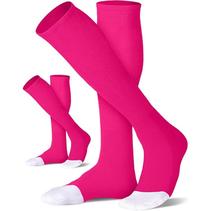 Custom Design Wholesale Cotton Crew Socks <b>Knee</b> <b>High</b> Solid Pattern Soccer Baseball Softball Breathable Unisex Adults Youth Sports - Product Image 2