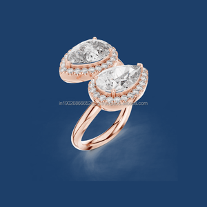 SK Custom Made Jewelry Anillo de oro de 10K con diamante de corte de pera es la mejor colección - Product Image 1